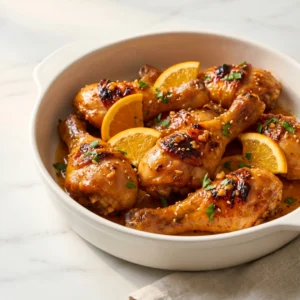 Sticky Orange Garlic Chicken Drumsticks – Easy and Delicious