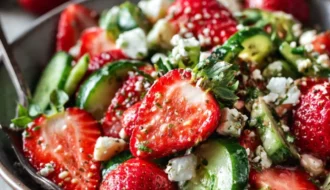Strawberry Cucumber Feta Salad