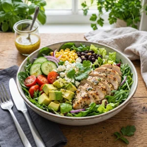 Healthy Weight Loss Salad with Chicken & Avocado