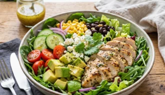 Healthy Weight Loss Salad with Chicken & Avocado