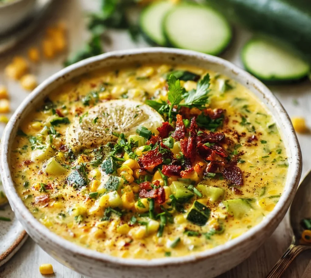 Zucchini Corn Chowder - Zucchini Corn Chowder
