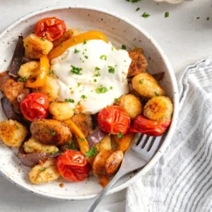 Baked Sheet Pan Gnocchi With Chicken Sausage
