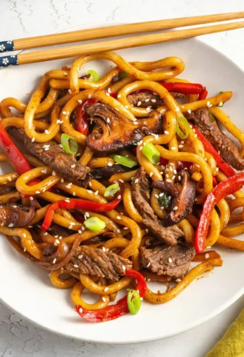 Beef Udon Stir-Fry
