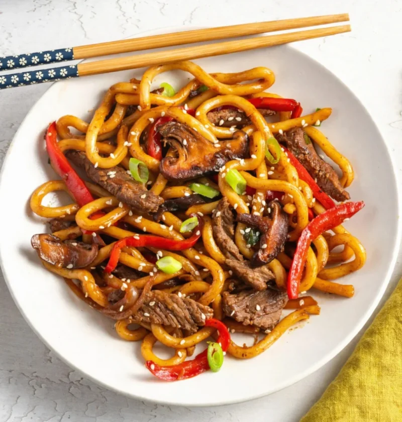 Beef Udon Stir-Fry