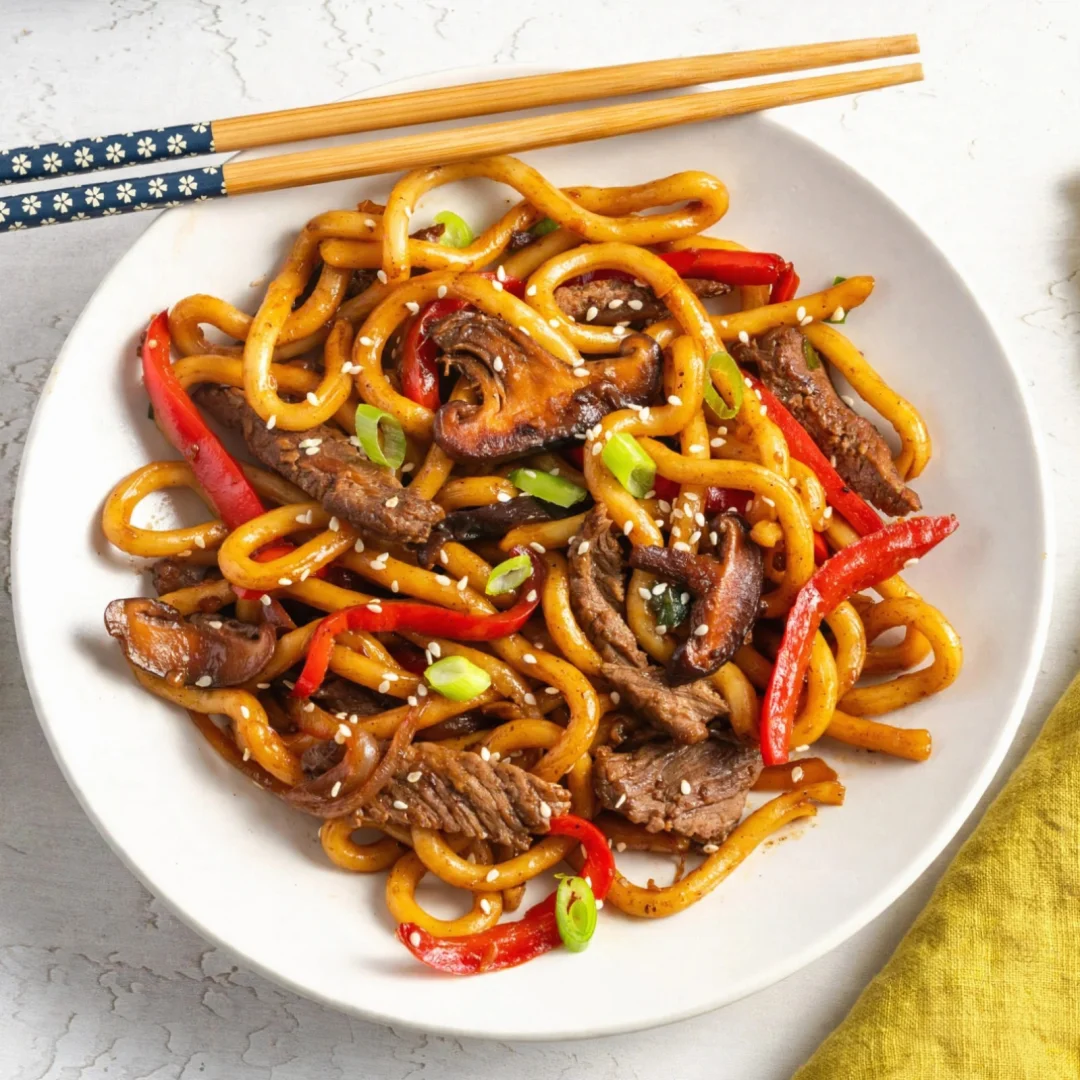 Beef Udon Stir-Fry