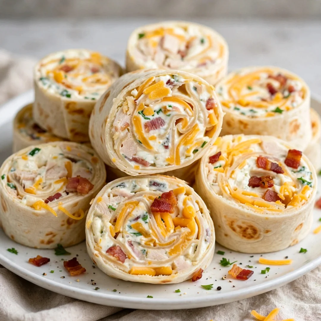 Chicken Bacon Ranch Pinwheels & Easy and Tasty