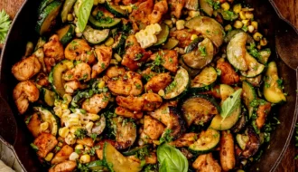 Chicken Zucchini Skillet with Corn