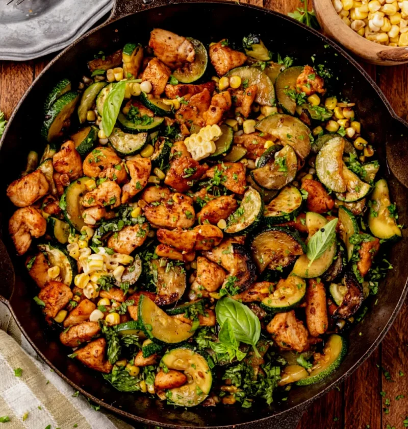 Chicken Zucchini Skillet with Corn