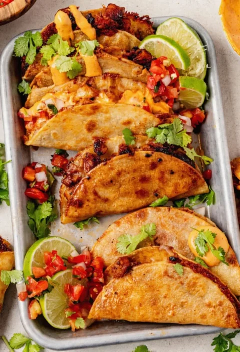 Crispy Chicken Tacos with Chipotle Mayo