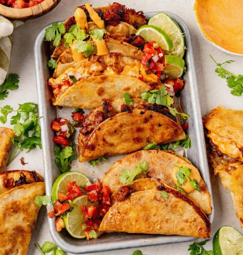 Crispy Chicken Tacos with Chipotle Mayo