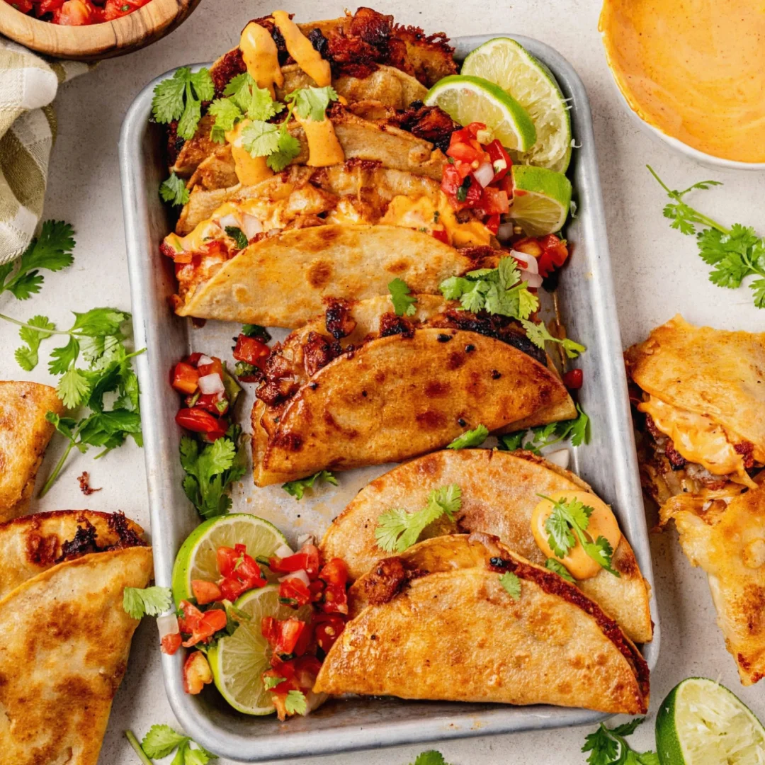 Crispy Chicken Tacos with Chipotle Mayo