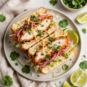Crispy Cilantro Lime Chicken Sandwich & Easy and Delicious