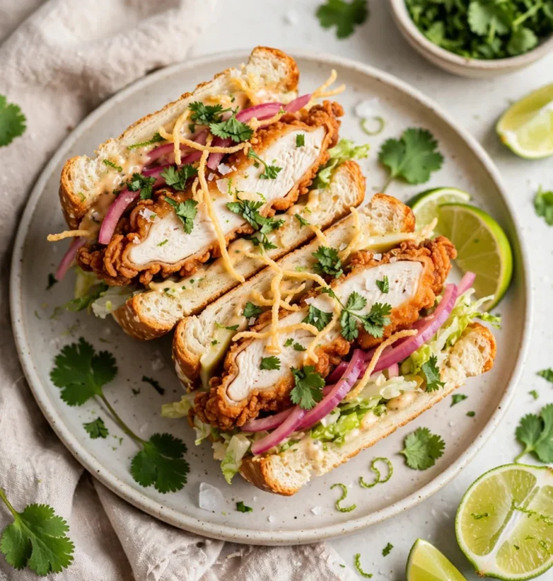 Crispy Cilantro Lime Chicken Sandwich