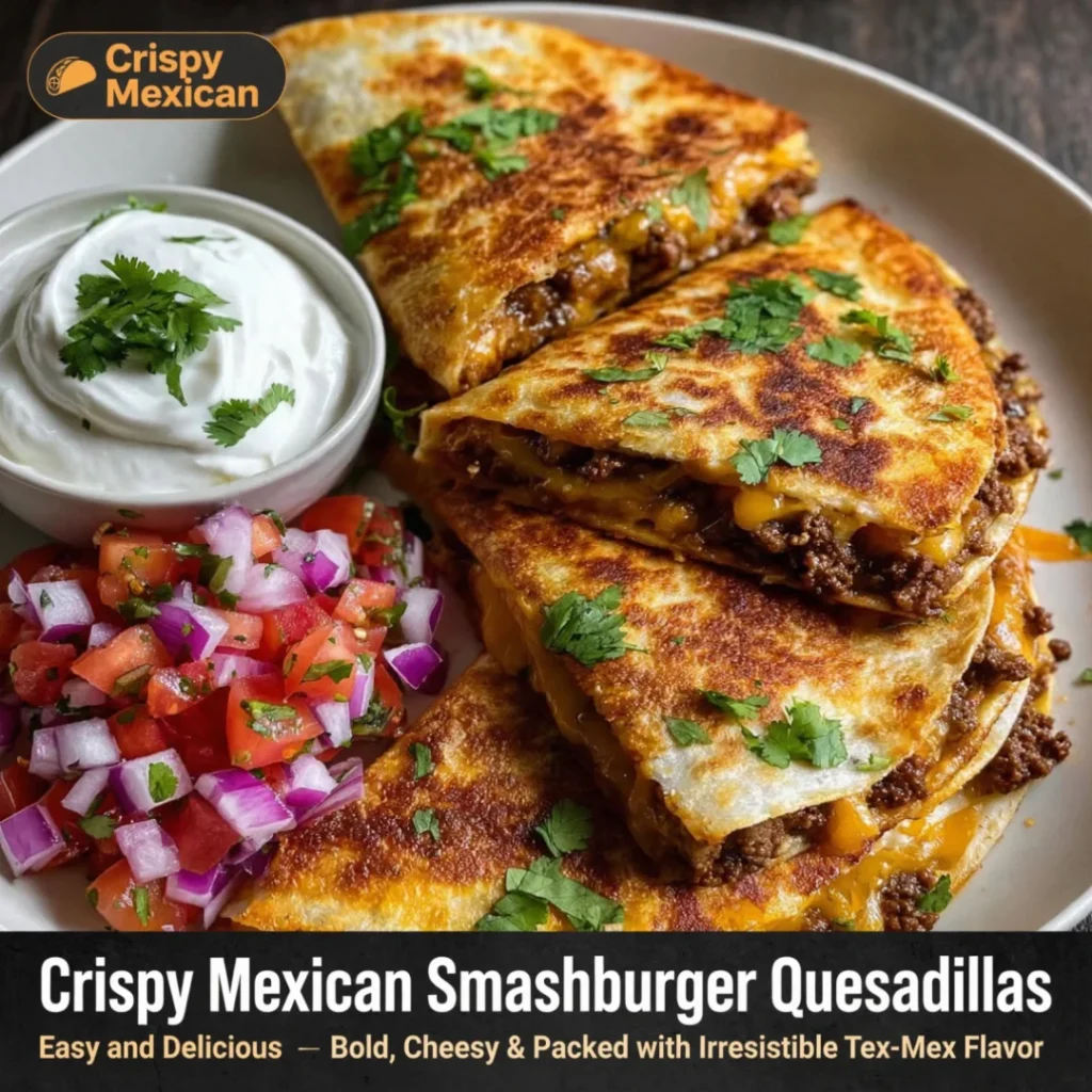 Crispy Mexican Smashburger Quesadillas & Easy and Delicious - Crispy Mexican Smashburger Quesadillas & Easy and Delicious