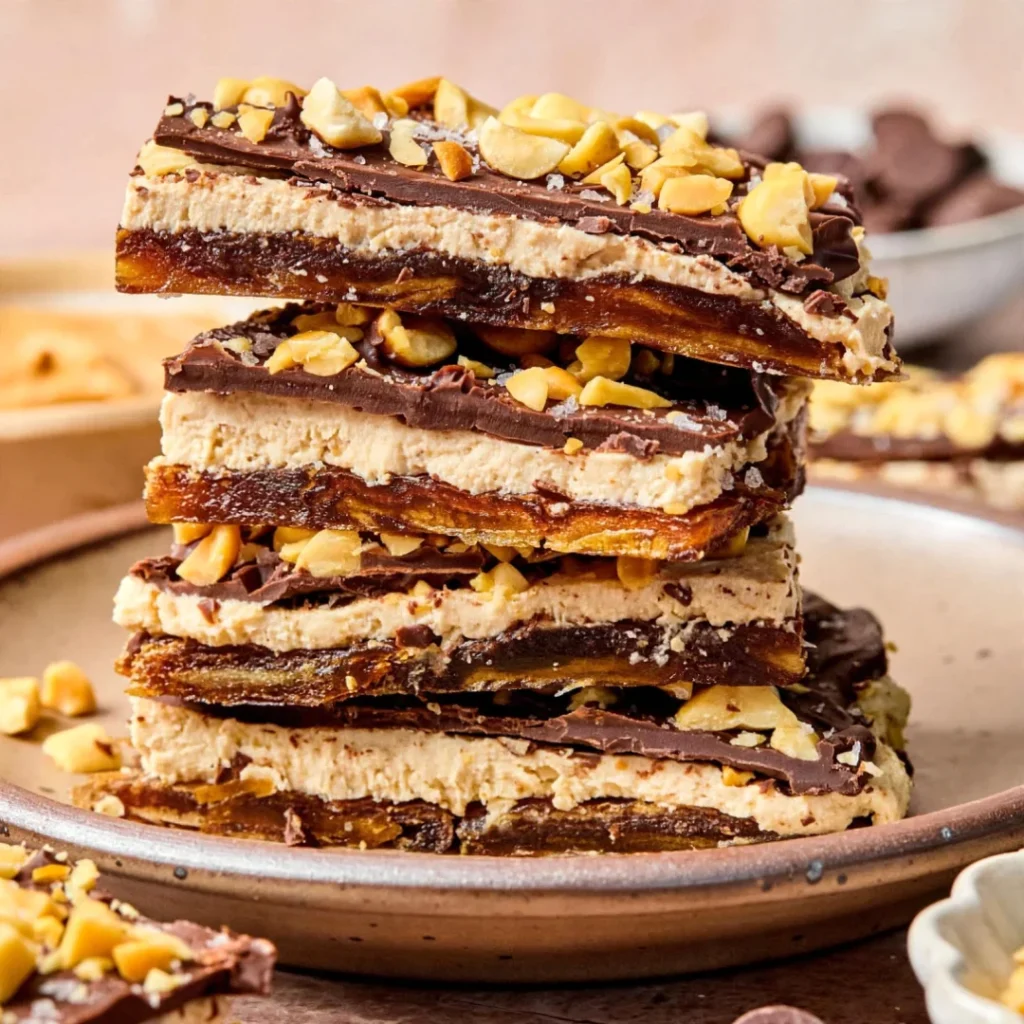 Date Bark with Peanut Butter Greek Yogurt - Date Bark with Peanut Butter Greek Yogurt
