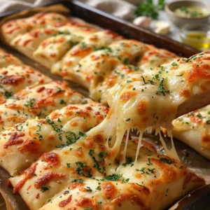 Easiest Cheesy Garlic Breadsticks & Tasty and Light