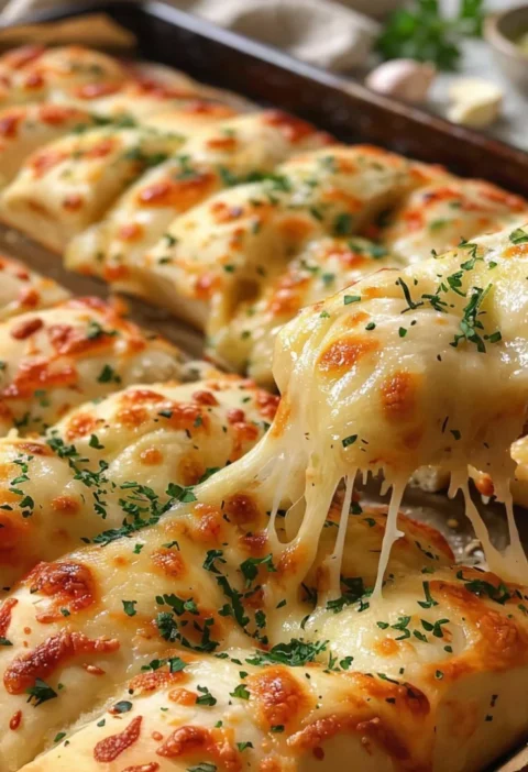 Easiest Cheesy Garlic Breadsticks
