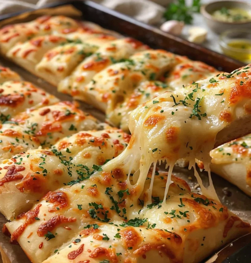 Easiest Cheesy Garlic Breadsticks