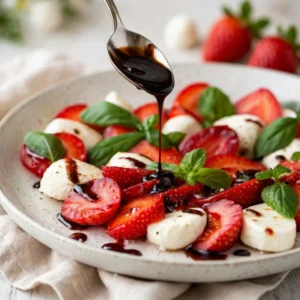 Easy and Delicious Balsamic Strawberry Caprese