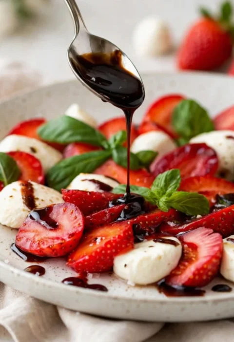 Balsamic Strawberry Caprese