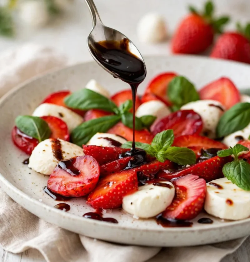 Balsamic Strawberry Caprese