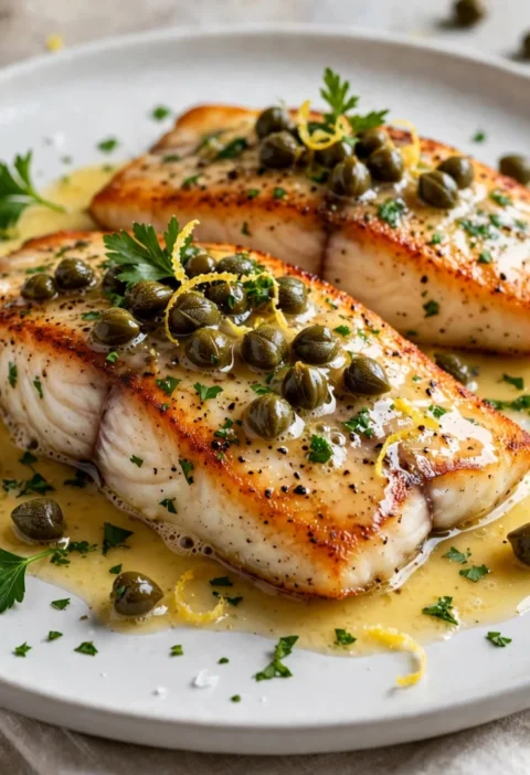 Easy and Delicious Lemon Caper Butter Chilean Seabass