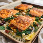 Creamy Spinach and Roasted Red Pepper Salmon