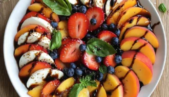 Easy and Delicious Summer Fruit Caprese Salad