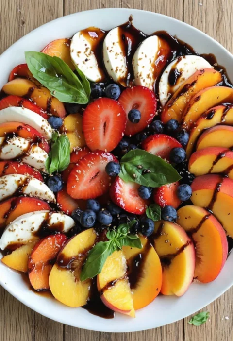 Easy and Delicious Summer Fruit Caprese Salad