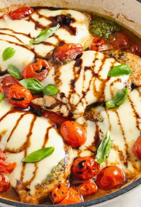 Easy Chicken Caprese Skillet