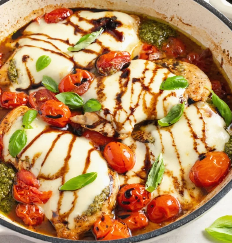 Easy Chicken Caprese Skillet