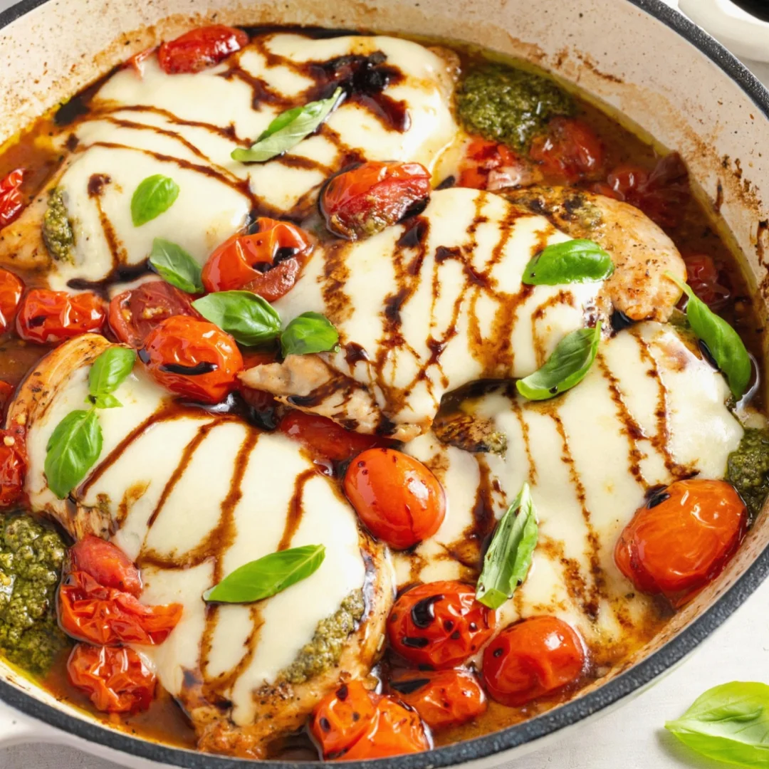 Easy Chicken Caprese Skillet