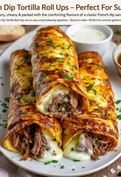 French Dip Tortilla Roll Ups