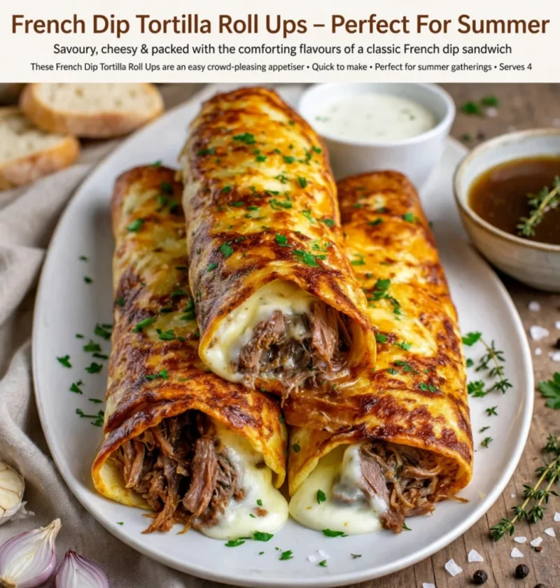 French Dip Tortilla Roll Ups