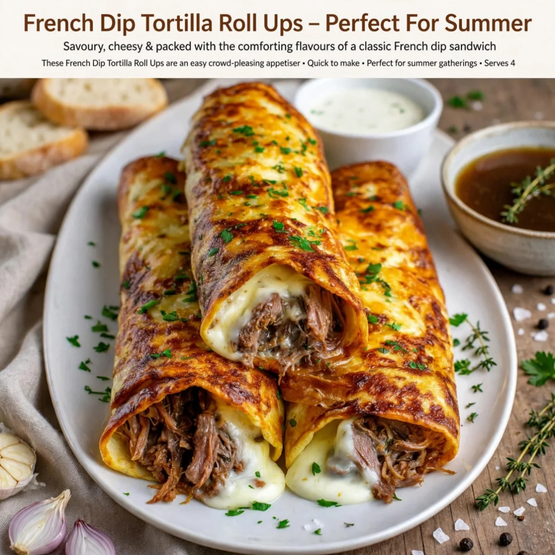 French Dip Tortilla Roll Ups & Perfect For Summer