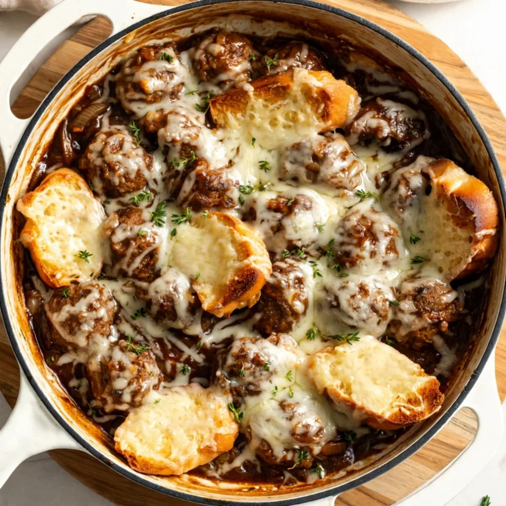 From-Scratch French Onion Meatballs - From-Scratch French Onion Meatballs