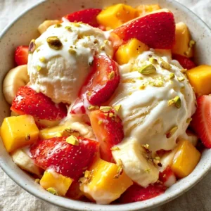 Fruit Salad with Ice Cream