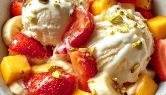 Fruit Salad with Ice Cream