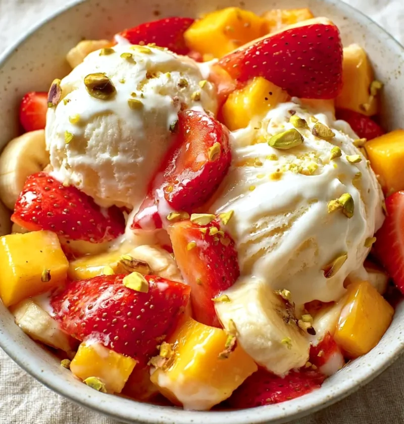 Fruit Salad with Ice Cream