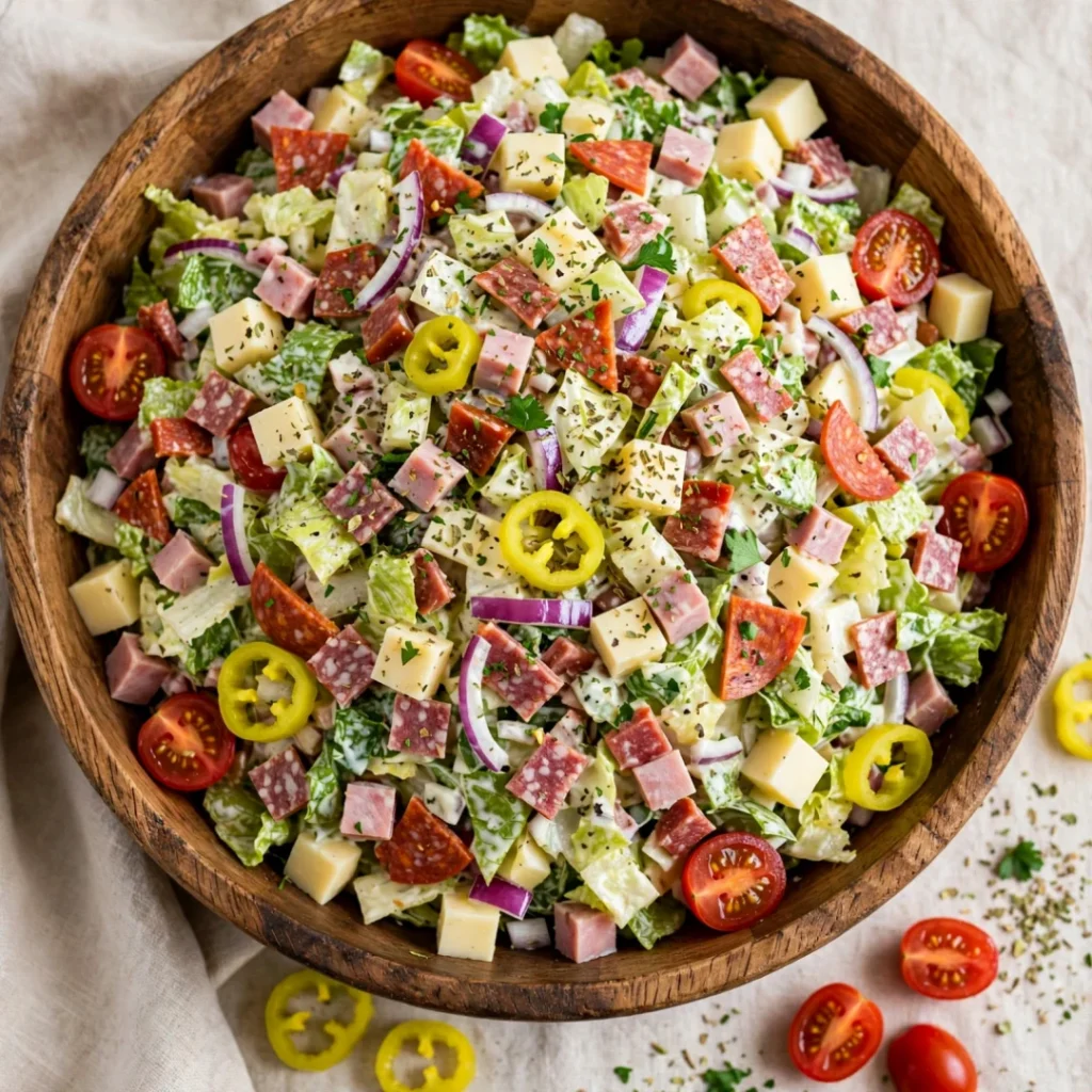 Grinder Salad Recipe (Italian Chopped Sandwich Salad) - Grinder Salad Recipe (Italian Chopped Sandwich Salad)