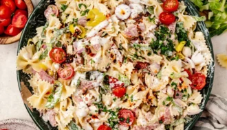 Italian Grinder Pasta Salad with Chili Crisp