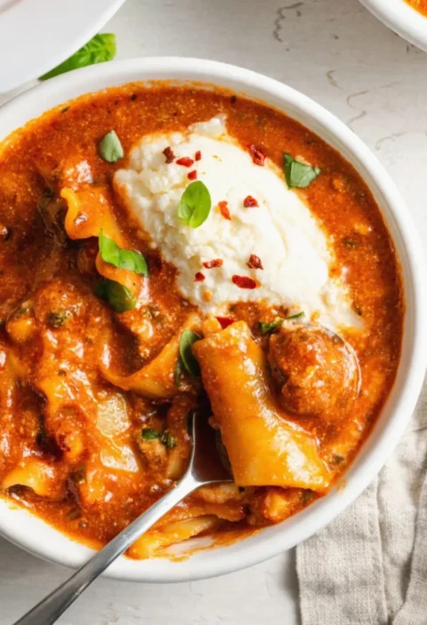 Slow Cooker Lasagna Soup