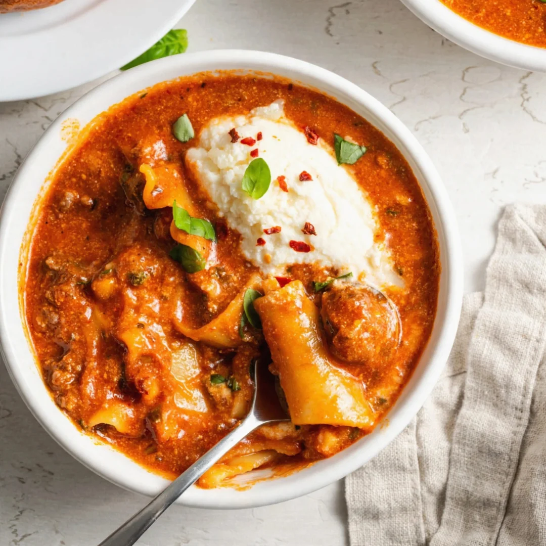 Slow Cooker Lasagna Soup