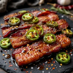 Spicy Candied Bacon & Tasty and Delightful