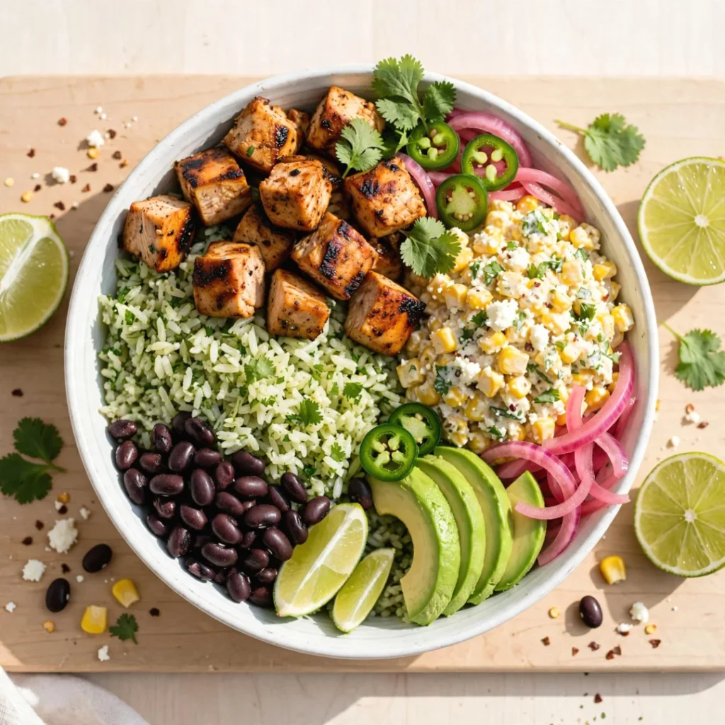 Street Corn Chicken Rice bowls - Street Corn Chicken Rice bowls