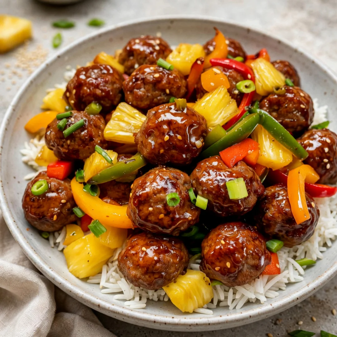 Sweet and Sour Meatballs & Easy and Tasty