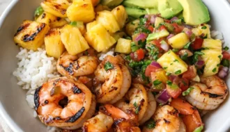 Shrimp rice bowl