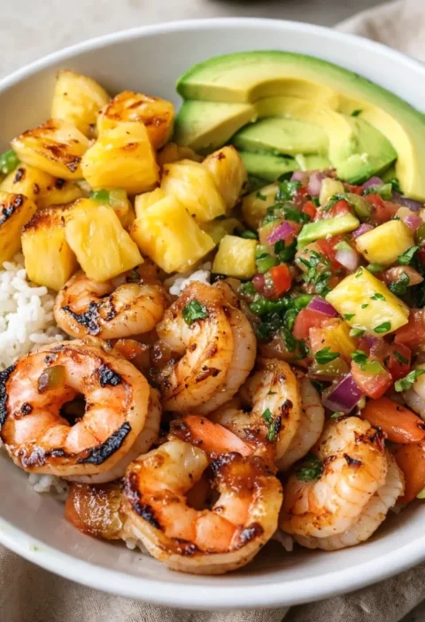 Shrimp rice bowl