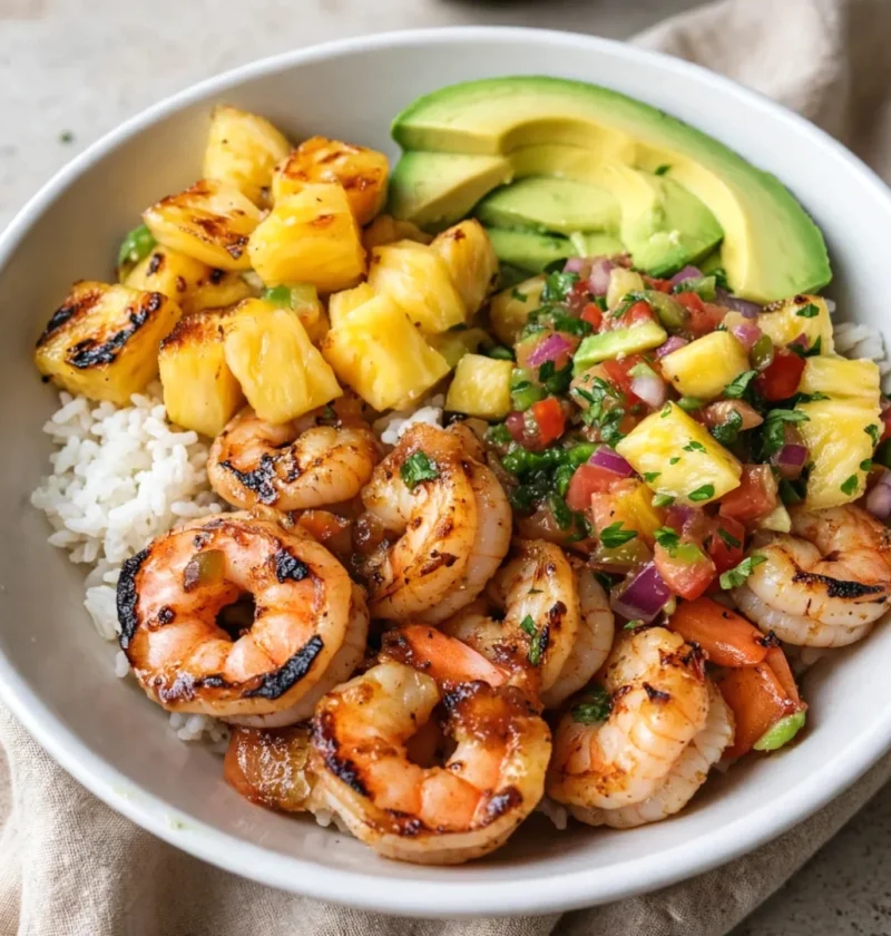 Shrimp rice bowl