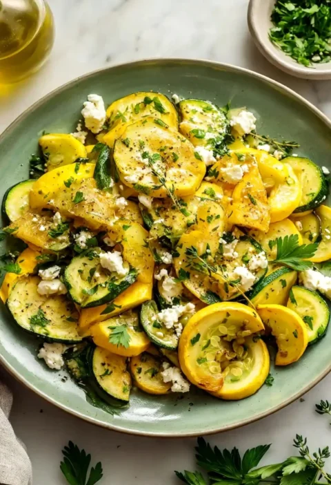 Yellow Squash with Feta